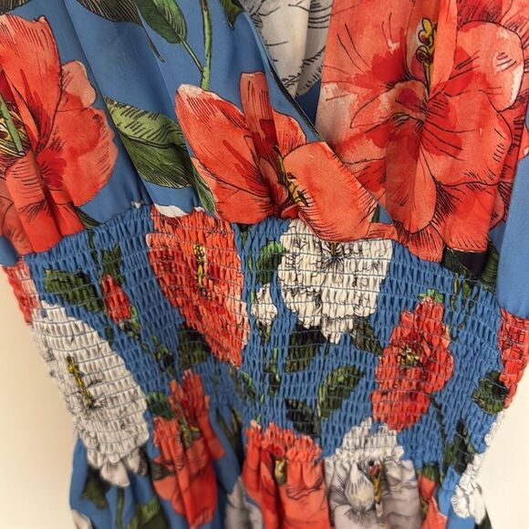 Parker Women’s Bondi Flutter Sleeve Smocked Waist Floral Print Dress. Size S. - Picture 8 of 13